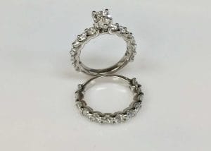 Custom Made Wedding And Engagement Ring Set