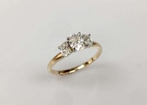 Dawn Three Stone Diamond Engagement Ring
