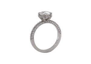 solitaire diamond engagement ring in platinum